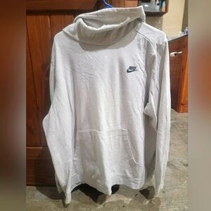Nike White Plus Hoodie Cowl Neck